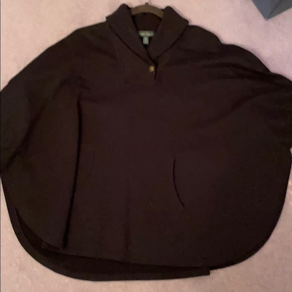 Lauren Ralph Lauren Jean Co. xs Black Poncho - Picture 5 of 5